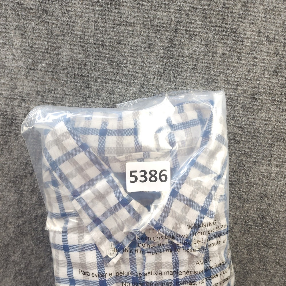 Bonobos Shirt Mens Medium Blue‎ Gray Check Long Sleeve Button Down Cotton Pocket - Picture 9 of 9